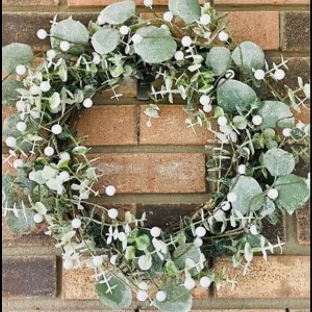 *Glitter Frosted Eucalyptus Wreath